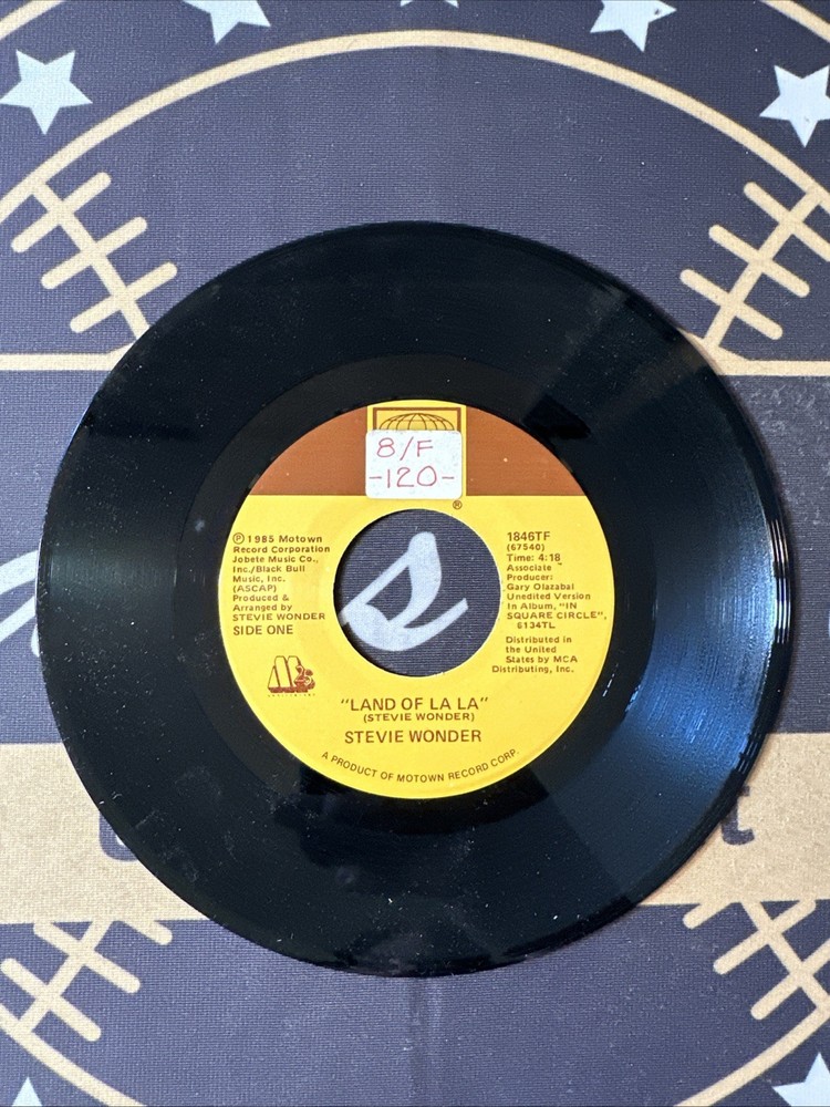 Stevie Wonder -Land Of La La/Land Of La La (Instrumental) 45rpm VG+ Vinyl Record