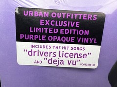 Olivia Rodrigo SOUR urban outfitters exclusive purple opaque vinyl album LP