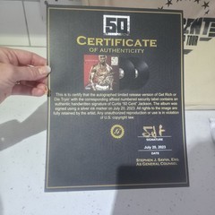 50 cent get rich or die tryin lp with signed athenticated certificate