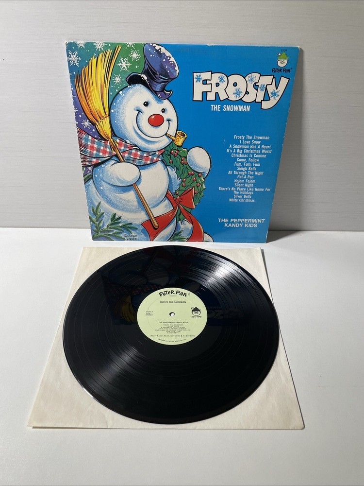 Frosty the Snowman Vinyl LP Peppermint Kandy Kids 8108 VINTAGE 1970 Christmas