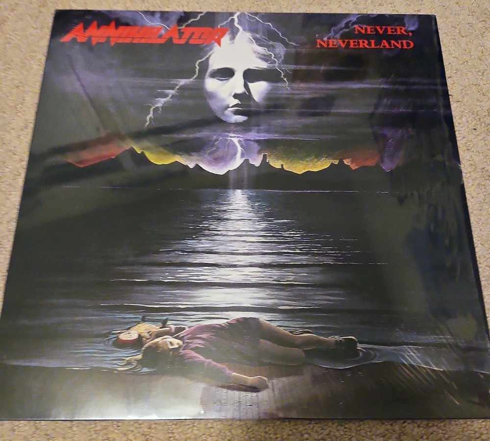 Annihilator Never, Neverland Vinyl LP Metal Roadrunner Records Bonus Tracks