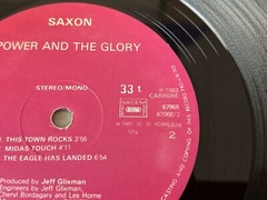 SAXON- Power & the Glory, Carrere, Vinyl Record Album, Year 1983