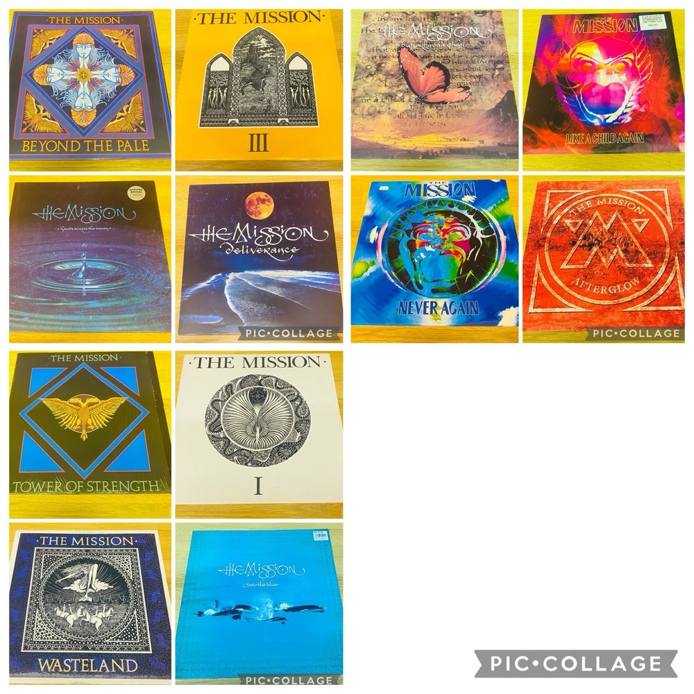 The Mission – 12 X 12” Records – Stunning Collection . Most Are M-NM .