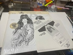 Aerosmith Draw The Line LP Record 1977 Shrink Hype Sticker Banner Merch Insert