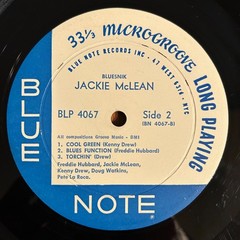 JACKIE MCLEAN Bluesnik LP on Blue Note W63rd DG RVG mono hard bop