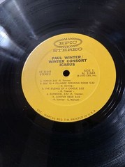 THE PAUL WINTER~ CONSORT ICARUS LP ORIG ’72 EPIC KE-31643 WORLD FOLK GEM/ VG+