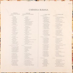 Carl Orff: Michael Tilson Thomas – The Cleveland Orchestra – Carmina Burana LP