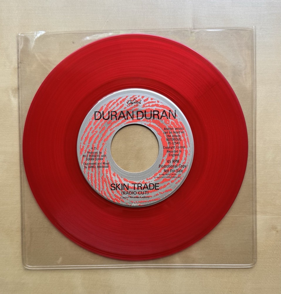 Duran Duran Skin Trade (Radio Cut) 7” Red Vinyl Promo 1986