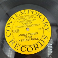 1958 Andre Previn Plays Songs By Vernon Duke Jazz Piano LP VG+ Vinyl