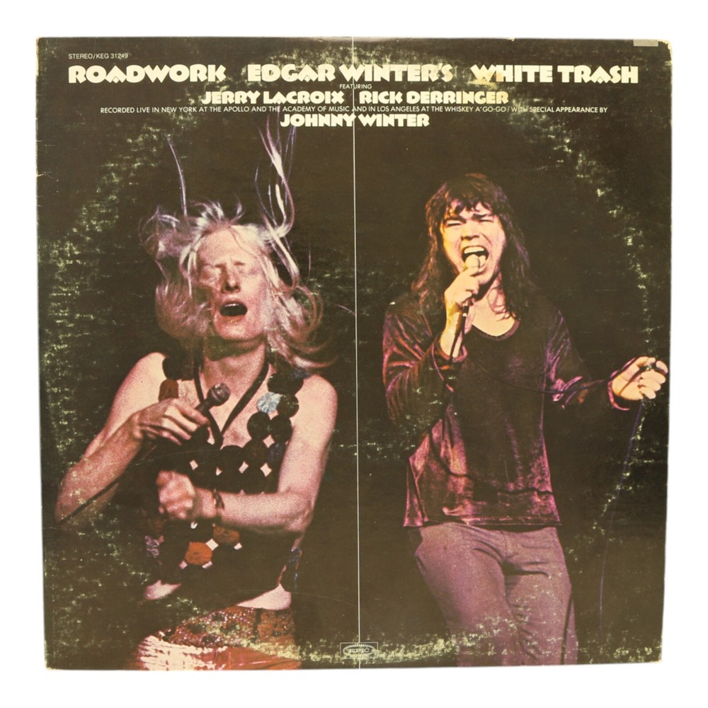 Edgar Winter’s White Trash Roadwork 2xLP Epic E31251 VG+ Original Inner Sleeves