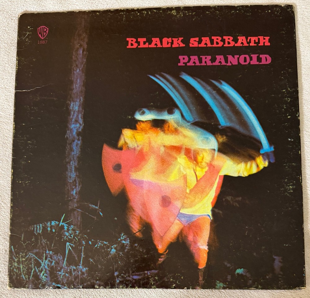 Black Sabbath Paranoid WS 1887 1971 pressing WB green label VG/VG clean label