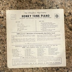 TOPS Ace O’Donnell Honky Tonk Piano LP Vinyl 12″ 33 RPM Jazz L1509