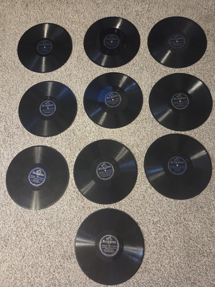 10 Mixed BlueBird Vinyl Records