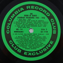 The Sound Of Genius (Legendary Recordings 1903-1956) – 1964 Mono LP Record GB-14