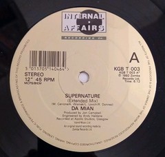 Damian – Supernature (UK vinyl 12″ single) 1992, house, electro, pop