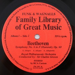 Funk & Wagnalls Beethoven’s “The Pastoral Sixth Symphony” 1976 Stereo LP FW-301