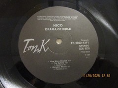 NICO Drama Of Exile LP Used! 1991 TOMK Czech Republic Velvet Underground 432/600
