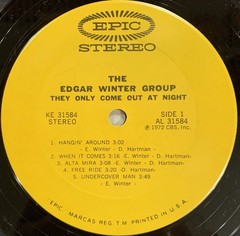 Edgar Winter Group-They Only Come Out At Night Vinyl LP KE 31584 VG+ CONDITION