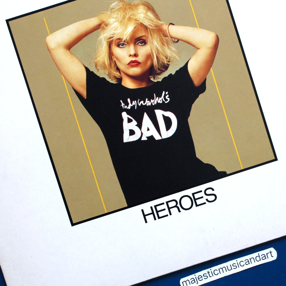 ORIGINAL BLONDIE DAVID BOWIE HEROES 12 INCH VINYL ANDY WARHOL BAD COVER EX RARE