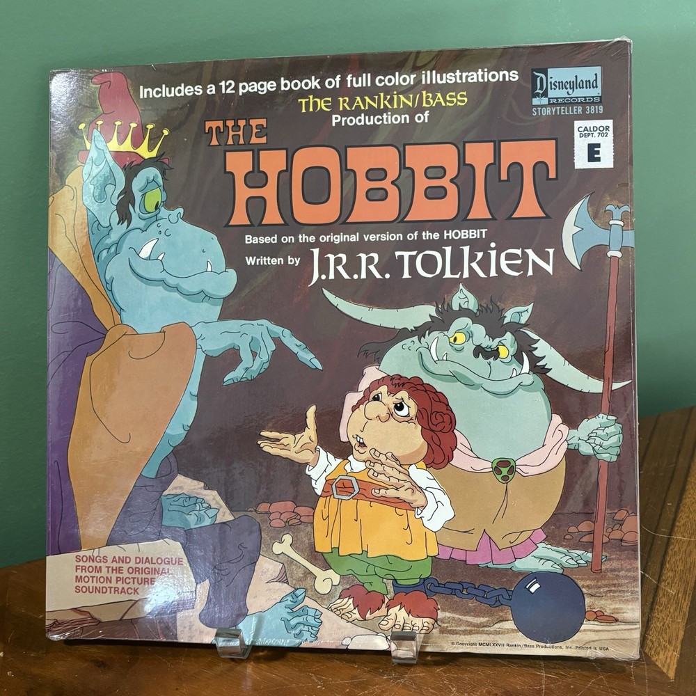 The Hobbit ~ J.R.R. Tolkien ~ Rankin/Bass Vinyl LP Record ~ 3819 DISNEYLAND NEW