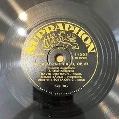 3 CZECH SUPRAPHON, PIANO TRIO, VIOLIN OISTRACH, CELLO SADLO, PIANO SHOSTAKOVICH