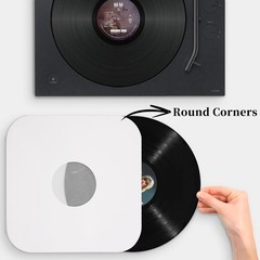 sdroceRyaM 12 Inches Vinyl Record Inner Paper Sleeves with PO Film – Anti-Static