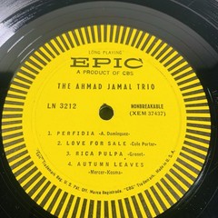 LP -The Ahmad Jamal Trio- Epic – LN 3212 US 1956