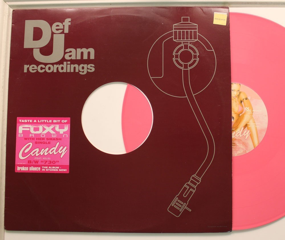 Foxy Brown Pink Vinyl 12” Candy / 730 On Def Jam – Vg++ / Generic (Hype Sticker)