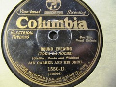1928 JAN GARBER Or Al Jolsons Singing Fool SONNY BOY Round Evening COLUMBIA 1550