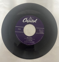Al Martino 45 CAPITOL F2353 Rachel / One Lonely Night 1953 Traditional Pop Vocal