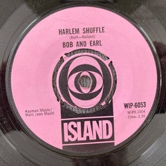 Bob and Earl – Harlem Shuffle – UK 7” vinyl – Island Black Block Label – VG/VG+
