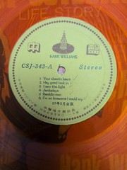 Rare Hank Williams Import CSJ-343 LP