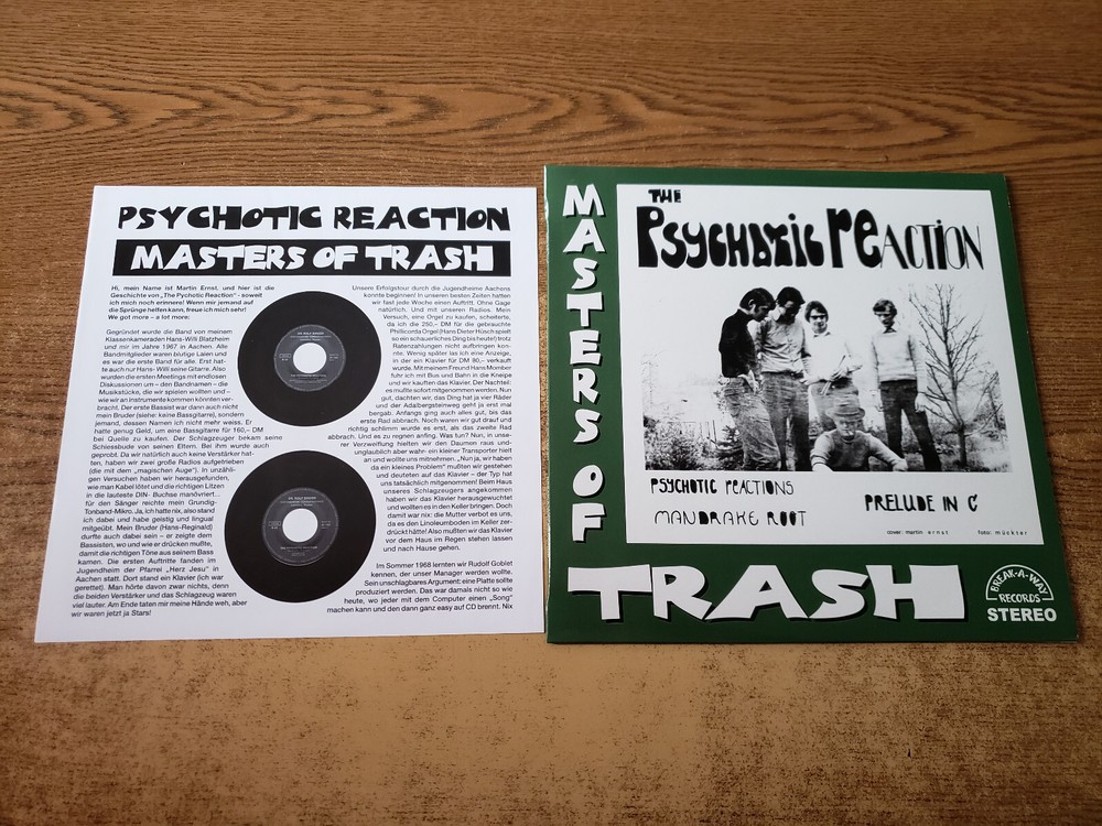 RARE 2000s MINT-EXC Psychotic Reaction – Masters Of Trash 10″ 45RPM
