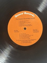 The Greatest Hits Of Walt Disney 12” Vinyl LP Album Record 1975 Vintage