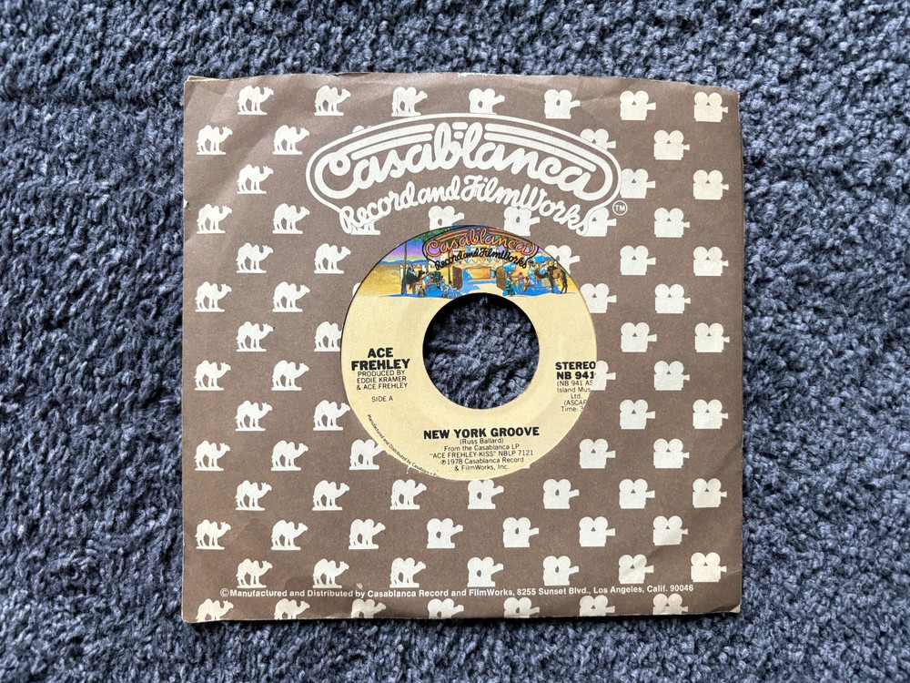 Ace Frehley KISS New York Groove Snow Blind 45 RPM 7″ Vinyl Record