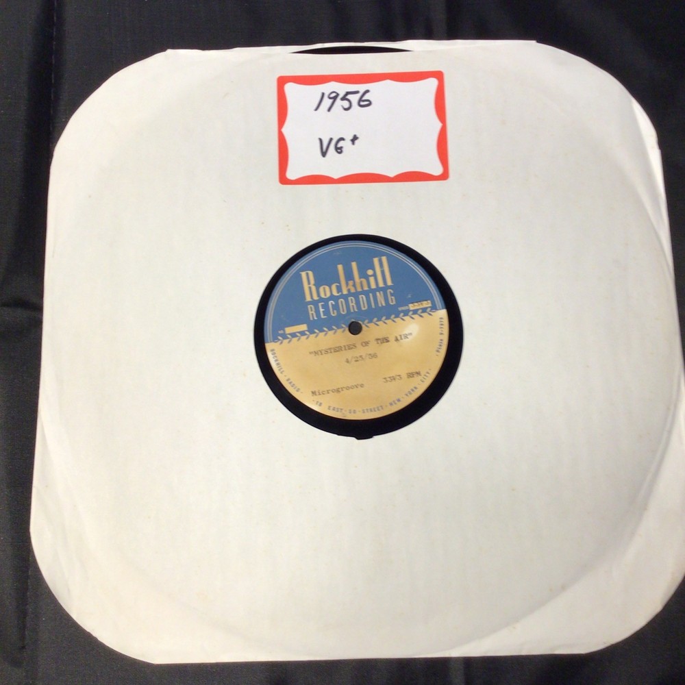 RARE 12″33 1/3 RPM ACETATE “MYSTERIES OF THE AIR -GHOSTS IN THE WOODS/PARODIES”-