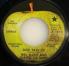 Elastic Oz Band / God Save Oz Full-sided Apple Promo w/ Error / 45 & PS / Great!