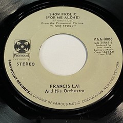 Francis Lai: Snow Frolic / Holiday For Jenny 45 – Paramount