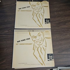 Lot of 2 NAT ‘KING’ COLE 10th Anniversary Part 1 and 2 Capitol H1&2-514 10” LP