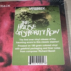 Terror Vision Richard Band The House on Sorority Row Soundtrack 180g Color LP