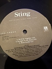 Sting Nothing Like The Sun 2LP 1987 A&M Vinyl Double Album LP