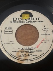 THE WHO I’m Free +3 1969 MEXICO 7″ PROMO EP Psych Pete Townshend