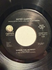Peter Gabriel “Shock The Monkey” Geffen 7” 45 REISSUE VG+