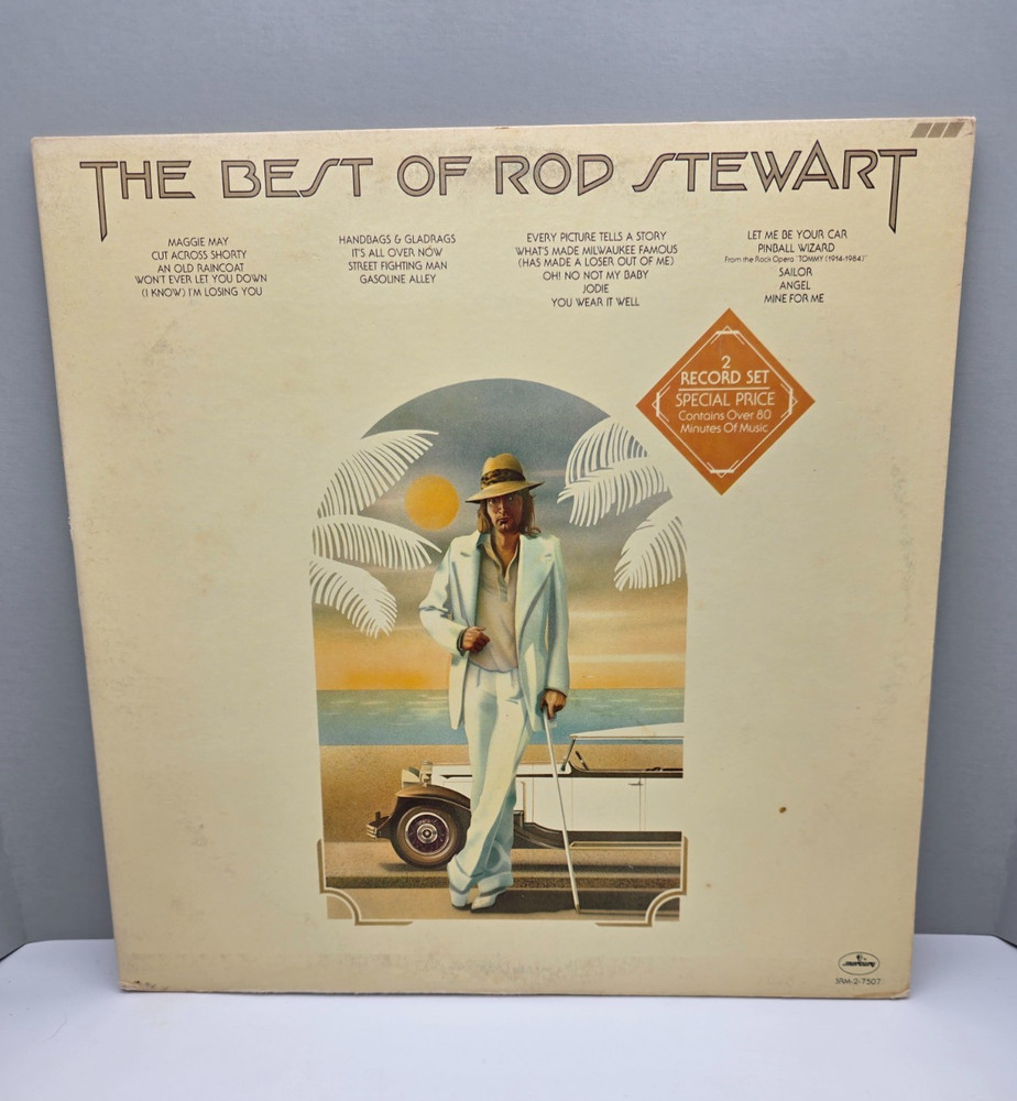 Rod Stewart The Best of Rod Stewart 1973 Double Vinyl LP Record Album