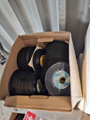 Huge Box Lot Of About 250 Vinyl 45 Records Random Loose From Large Collection