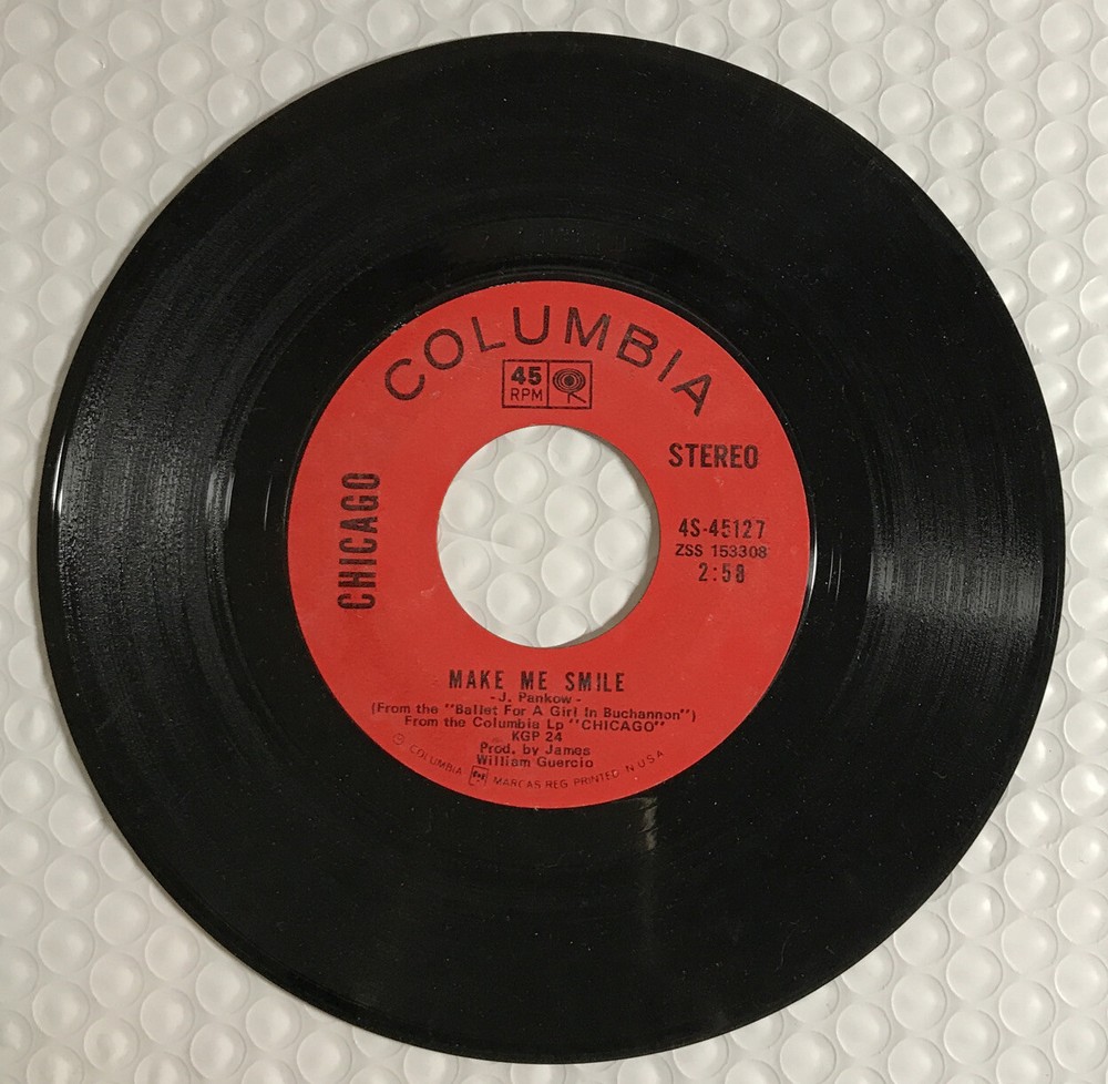 Columbia Records-J. Pankow-Make Me Smile/Colour My World-45RPM