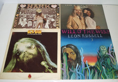 4 LP LOT 1st Ed LEON RUSSELL Shelter People Will O Wisp Wedding Hank *Tested