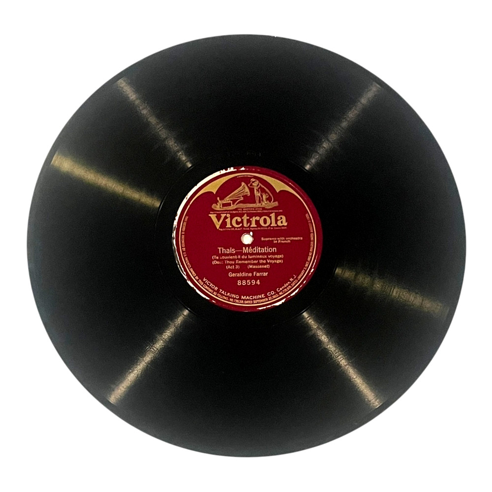 Geraldine Farrar – Thais Meditation – Victrola Record 88594 – 12″ Shellac