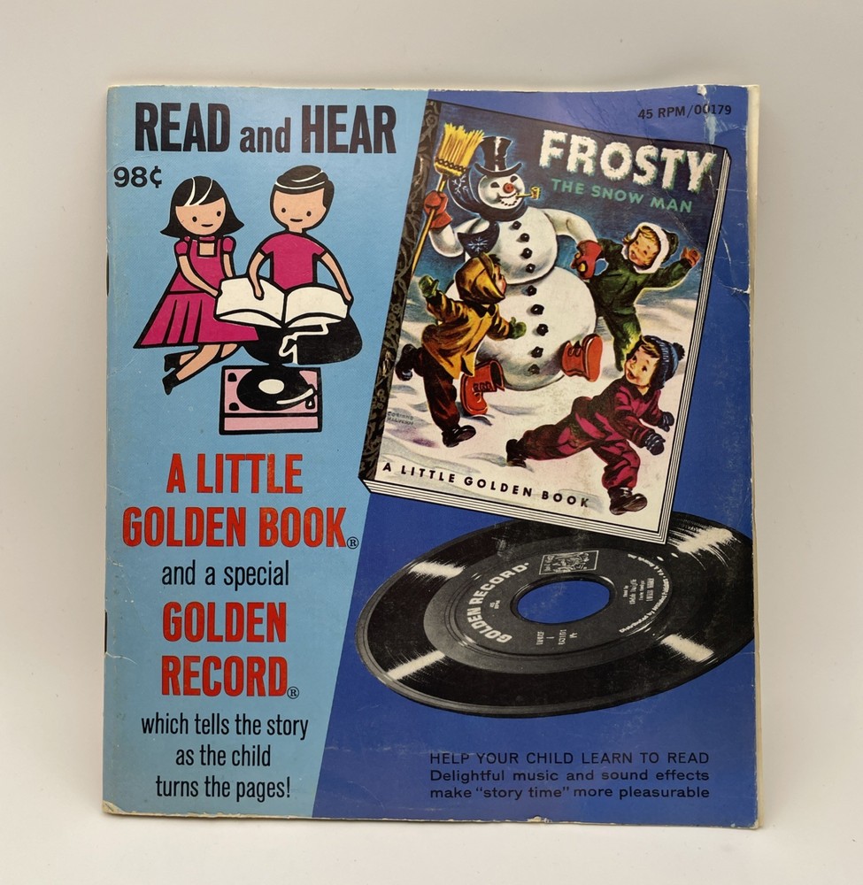 Frosty The Snowman Read Hear A Little Golden Book Vinyl And Book (Not Tested)