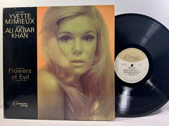Spoken Word LP YVETTE MIMEUX / Ustad Ali Akbar Khan Flowers of Evil 1968 VG+ *